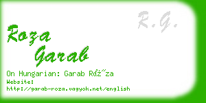 roza garab business card